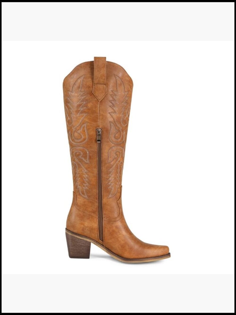 Cowgirl Knee High Pointed Toe Western Boots Chunky Heel Fall Fashion Boots for - Picture 4 of 7